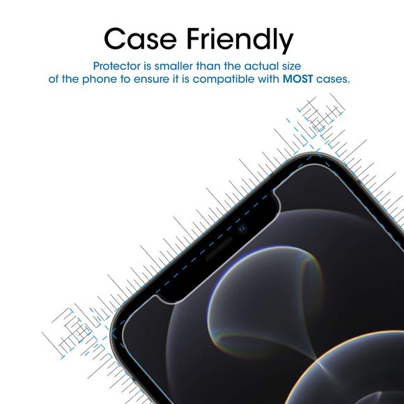 [3 Pack] iPhone 12 Pro Max Tempered Glass Screen Protector + Installation Tool - Picture 4 of 6
